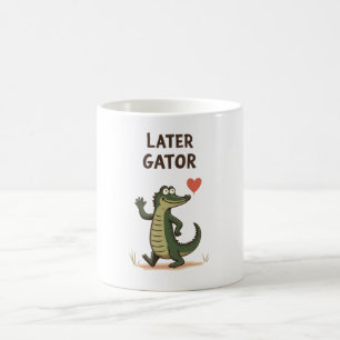 Senare Gator Rolig Alligator Adjö Kaffemugg