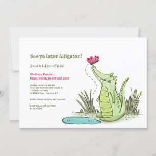 Senare ska Alligator åka bort från Party Inbjudningar