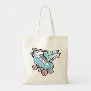 Senare Skater Pastel Rosa Blue Tecknad Rollerskate Tygkasse