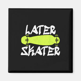 Senare Skridskoåkare Skridskoåkning Skateboardåkar Magnet