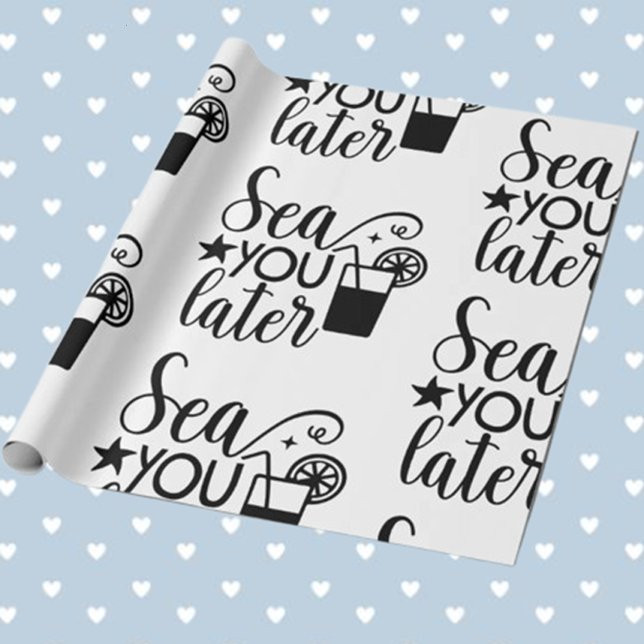 Senare tema för Nautiskt hav Presentpapper (Wrap your gifts with love using our Nautical Sea You Later theme wrapping paper.)