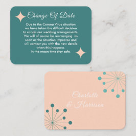 Senarelagd ändring av datummeddelande från Bröllop Tilläggskort