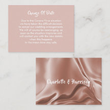 Senarelagd ändring av datummeddelande från Bröllop