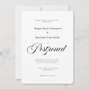 Senarelagd ändring av inbjudan till Elegant bröllo