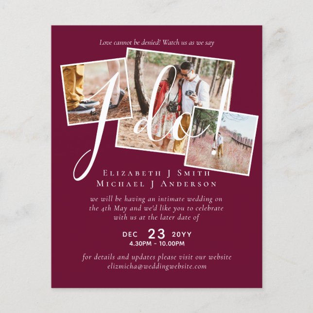 Senareläggning av bröllop, ändring av datummottagn (Framsida)