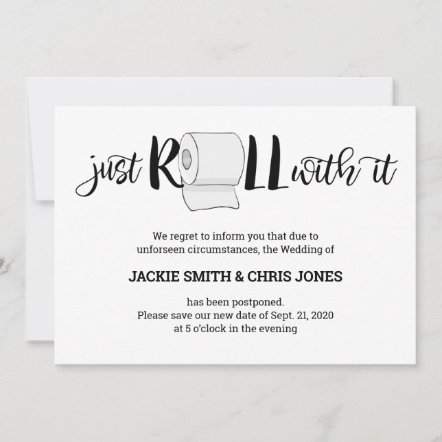 Senareläggning av bröllop - endast rullning inbjudningar (Framsida)