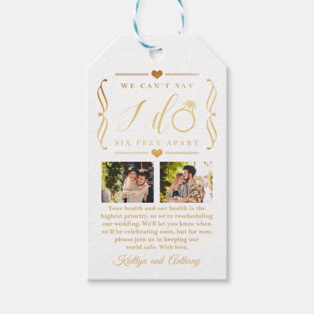 Senareläggning av datum för sex fot med Bröllop Presentetikett (Framsidan)