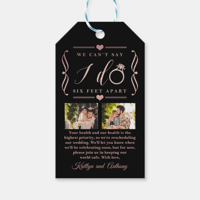 Senareläggning av datum för sex fot med Bröllop Presentetikett (Framsidan)