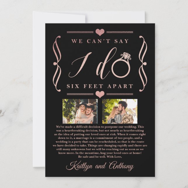 Senareläggning av datum för sex fot med Bröllop Spara Datumet (Framsida)