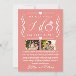 Senareläggning av datum för sex fot med Bröllop Spara Datumet