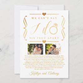 Senareläggning av datum för sex fot med Bröllop Spara Datumet