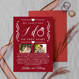 Senareläggning av datum för sex fot med Bröllop Spara Datumet