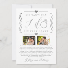 Senareläggning av datum för sex fot med Bröllop Spara Datumet