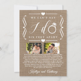 Senareläggning av datum för sex fot med Bröllop Spara Datumet