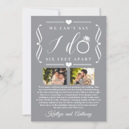 Senareläggning av datum för sex fot med Bröllop Spara Datumet