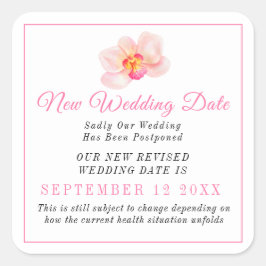 Senareläggning av händelseändring i New bröllop-da Fyrkantigt Klistermärke