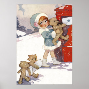 Senareläggning av jul-Brev av Agnes Richardson Poster