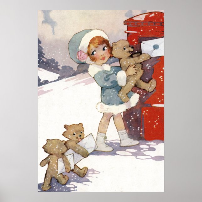 Senareläggning av jul-Brev av Agnes Richardson Poster (Framsidan)