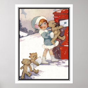 Senareläggning av jul-Brev av Agnes Richardson Poster