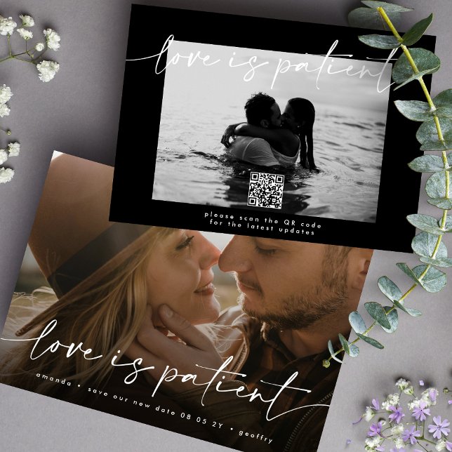 Senarelagt Bröllop Ändra datum QR CODE-foto Spara Datumet (Skapare uppladdad)