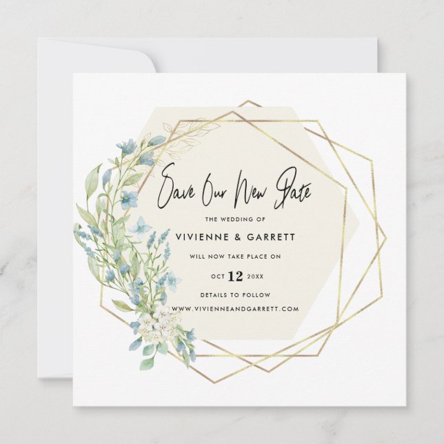 Senarelagt datum för nydatum för Bröllop Bröllop Spara Datumet (Framsida)