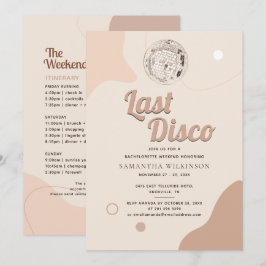 Senast Disco Bachelorette Retro 70 Helg Itinerary Inbjudningar