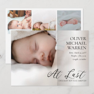 Senast skript 4: Födelsemeddelande i Photo Baby Meddelande