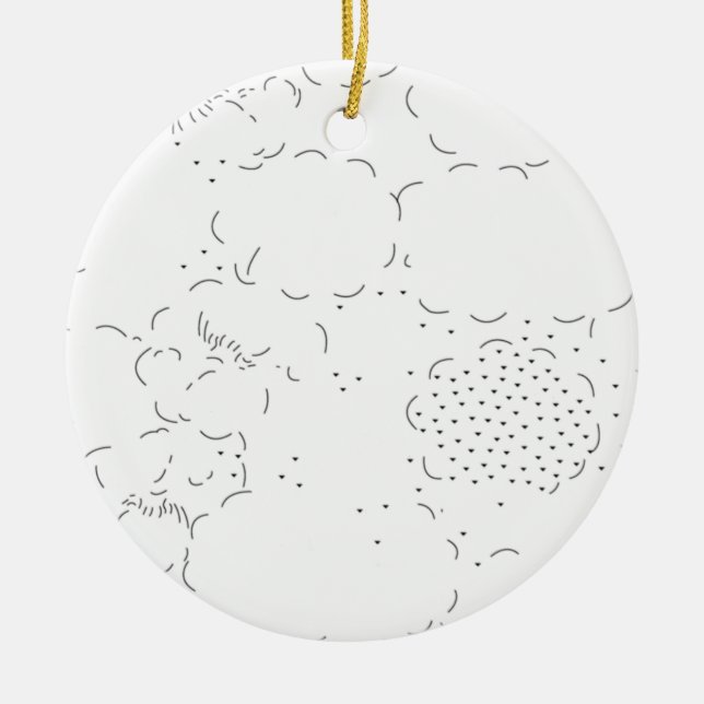 Senaste Anpassningsbarna TextLogo Ceramic Ornament (Framsidan)