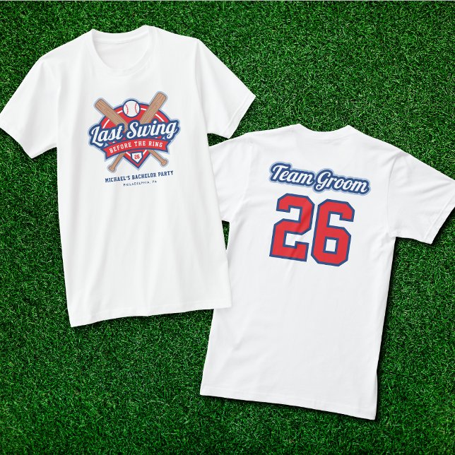 Senaste Baseball Bachelor Team Groom T-Shirt (Skapare uppladdad)