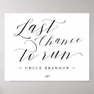 Senaste chansen till Springa Ring Bearer Processor Poster