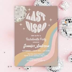 Senaste Disco 70-talet: Retro Groovy Bachelorette Inbjudningar