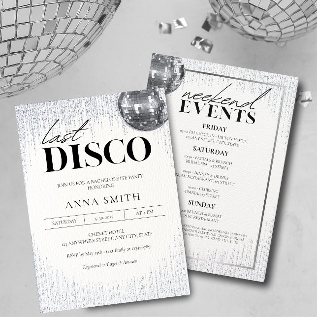 Senaste Disco Glitz & Glam Bachelorette Party Inbjudningar (Skapare uppladdad)