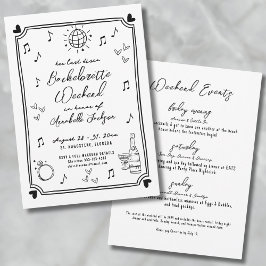 Senaste Disco Hand plockade Bachelorette Party Inbjudningar