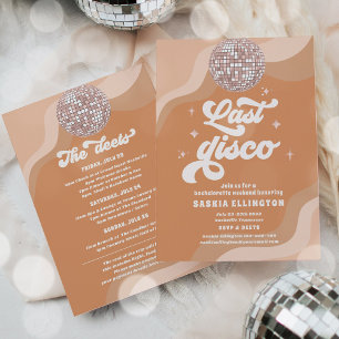 Senaste Disco Retro 70 Bachelorette Helg Itinerary Inbjudningar
