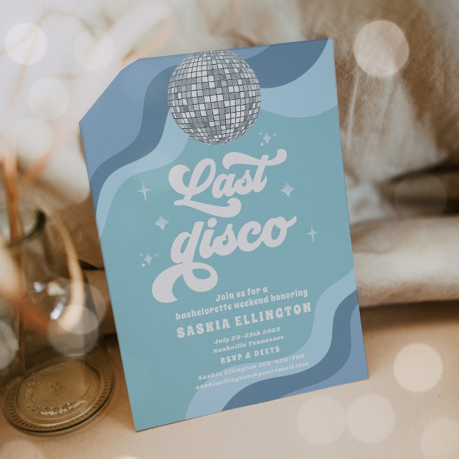 Senaste Disco Retro 70 Bachelorette Helg Itinerary Inbjudningar (Skapare uppladdad)