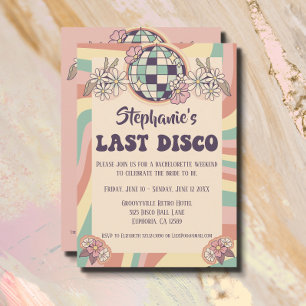 Senaste Disco Retro Bachelorette-inbjudan Inbjudningar