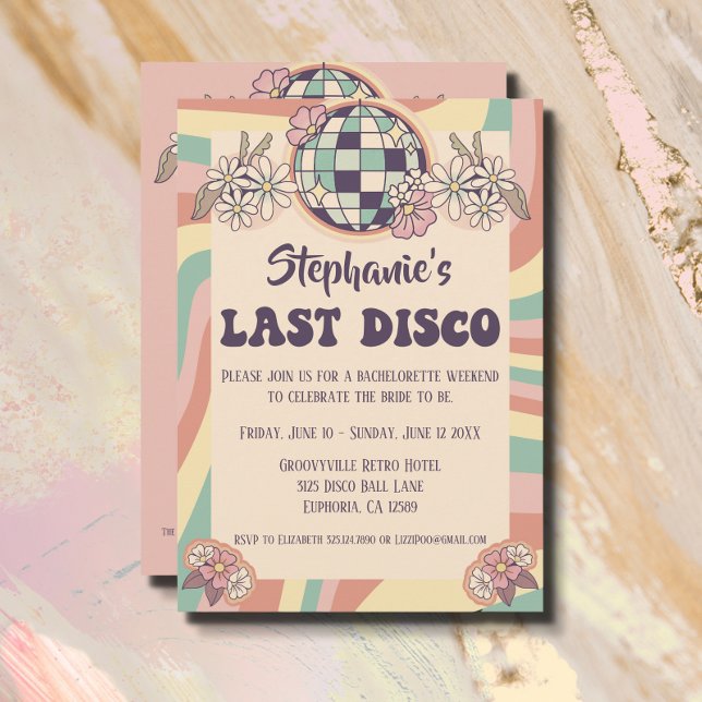 Senaste Disco Retro Bachelorette-inbjudan Inbjudningar (Skapare uppladdad)
