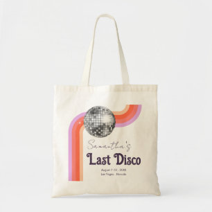 Senaste Disco Retro Bachelorette Party Tote Bag Tygkasse