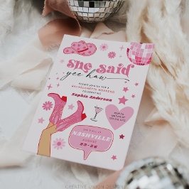 Senaste Disco Rodeo Bachelorette Party Nash Bash Inbjudningar