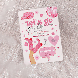 Senaste Disco Rodeo Bachelorette Party Nash Bash Inbjudningar