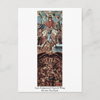Senaste domen, Diptych Vinge av Jan Van Eyck Vykort