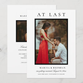 Senaste Eleganten svartvitt foto Spara Datumet