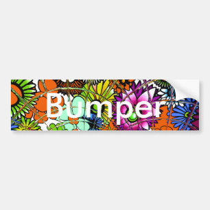 Senaste färgade Blommönstret Design Art Bildekal