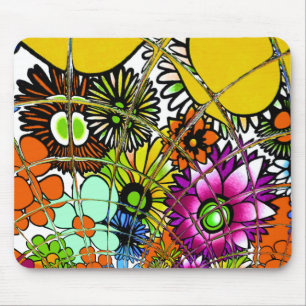 Senaste färgade Blommönstret Design Art Musmatta
