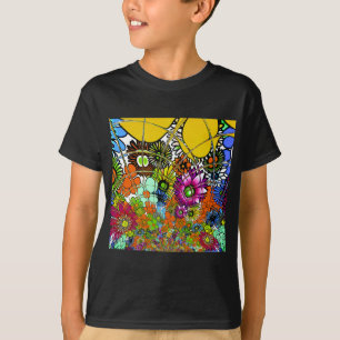 Senaste färgade Blommönstret Design Art T Shirt