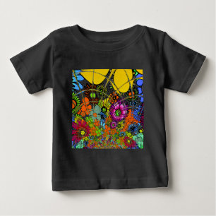 Senaste färgade Blommönstret Design Art T-shirt