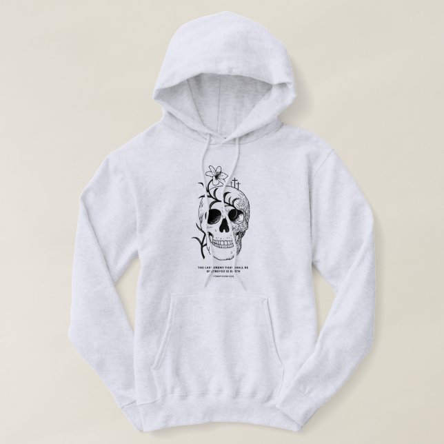 Senaste fiende T-Shirt Hoodie (Design framsida)