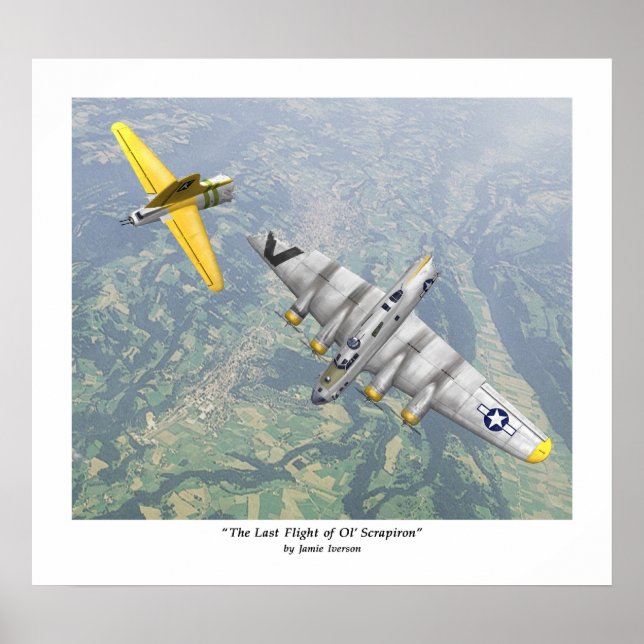 Senaste flygningen med Ol's Scrapiron Poster (Framsidan)