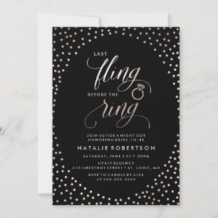 Senaste gången före Ring Bachelorette Party Inbjudningar