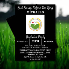 Senaste gången före Ring | Golf Bachelor Party Inbjudningar